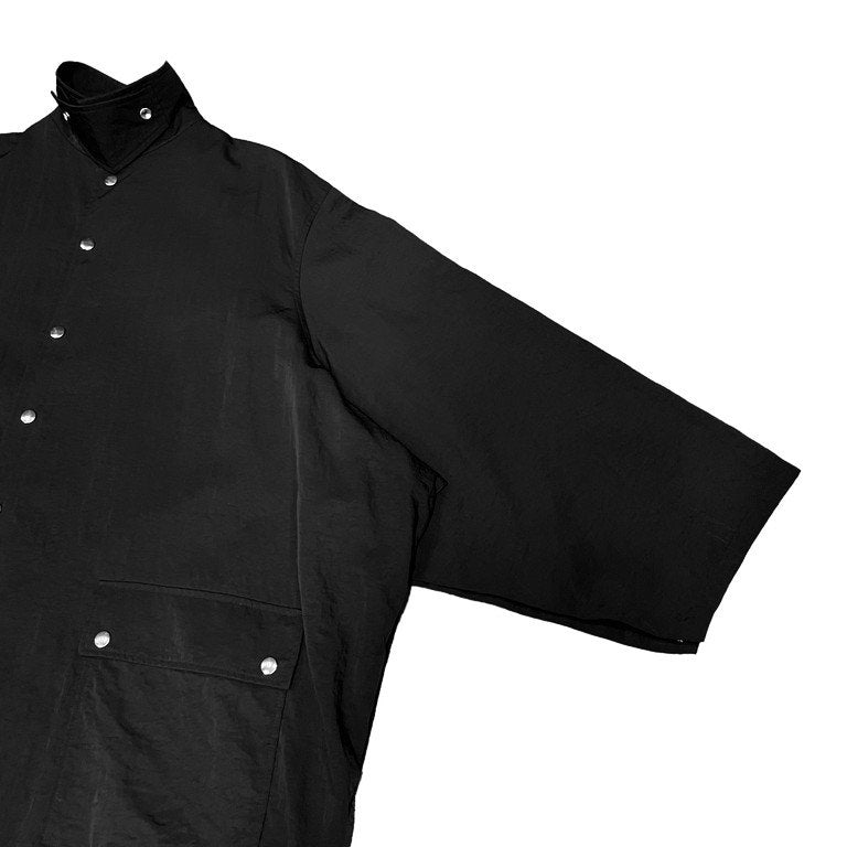 Y's メタルスナップボタンナイロンロングコート Archive 80s 90s