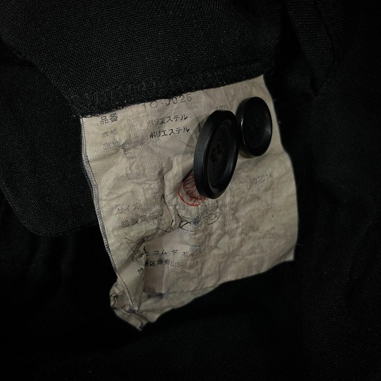 BLACK COMME des GARCONS 15SS テーピングパッカリングポリエステル3Bテーラードジャケット ブルゾン コート アウター ブラック コムデギャルソン メンズ レディース ユニセックス