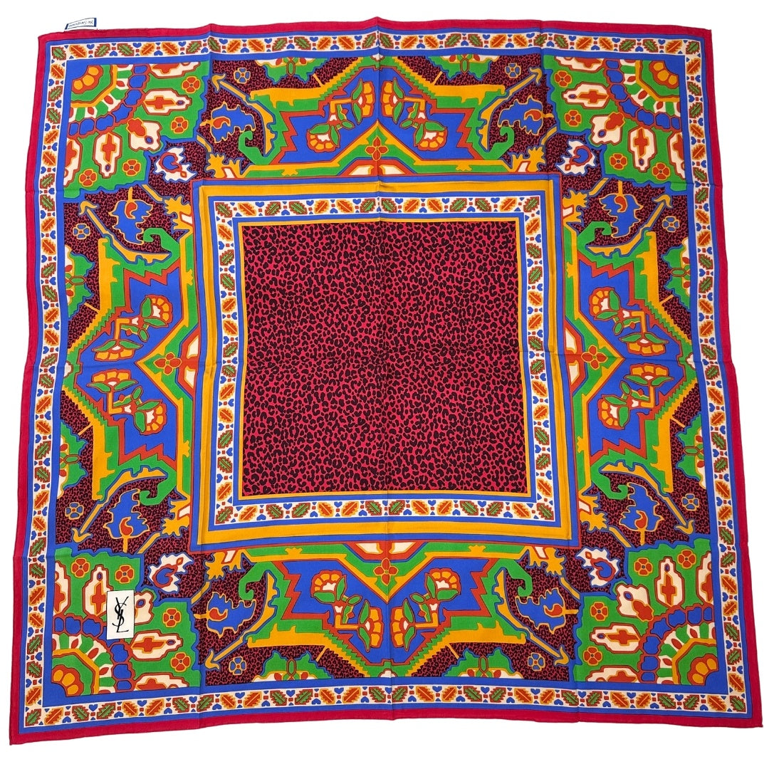 YVES SAINT LAURENT YVES SAINT LAURENT スカーフ ヒョウ柄