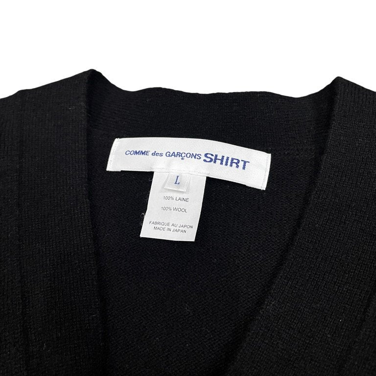 COMME des GARCONS SHIRT ウールロングニットカーディガン トップス セーター FH-N001 コムデギャルソン シャツ メンズ