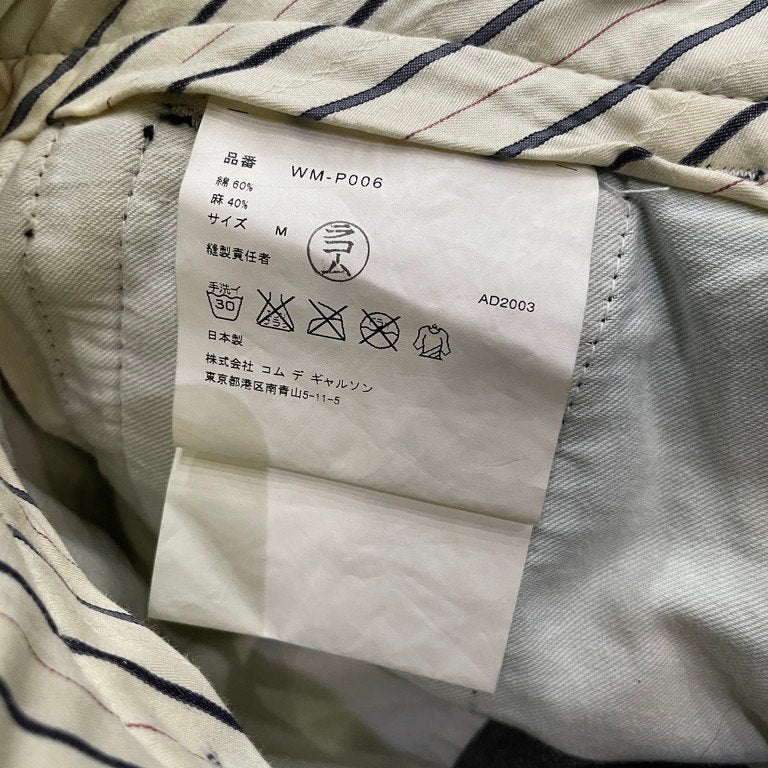 JUNYA WATANABE COMME des GARCONS MAN 04SS ステンシルプリントコットンリネンデニムカーゴパンツ Archive ボトムス ミリタリー アーミー ジュンヤワタナベ コムデギャルソン マン メンズ