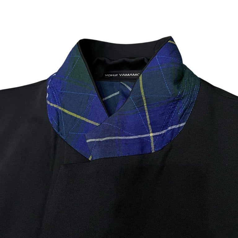 Y’s for men ウールギャバジンチェック裏地段返り3Bテーラードジャケット ブレザー ブルゾン コート アウター Yohji Yamamoto Pour Homme ヨウジヤマモトプールオム ワイズフォーメン メンズ