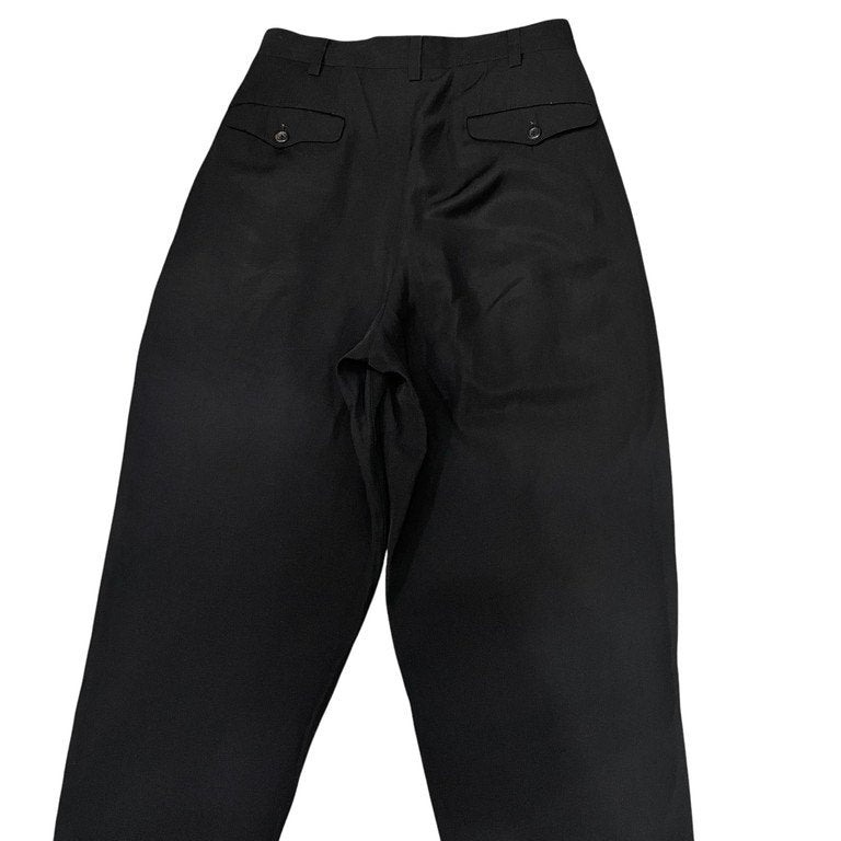 Y's for men ウールリネンギャバジンウエストギャザーフラップポケットテーパードパンツ スラックス トラウザーズ Archive 90s Yohji Yamamoto Pour Homme ヨウジヤマモトプールオム ワイズフォーメン メンズ