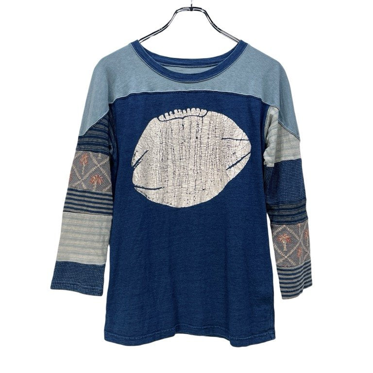 KAPITAL プリントパッチワーク7分丈Tシャツ カットソー Tee T-shirt トップス キャピタル メンズ レディース ユニセックス