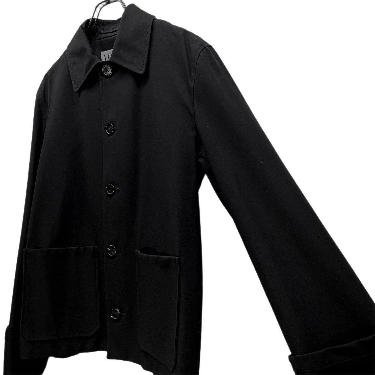 LOEWE FISHERMAN JACKET コットンギャバジン襟裏ラムレザーフィッシャーマンジャケット ブルゾン カバーオール アウター ロエベ メンズ