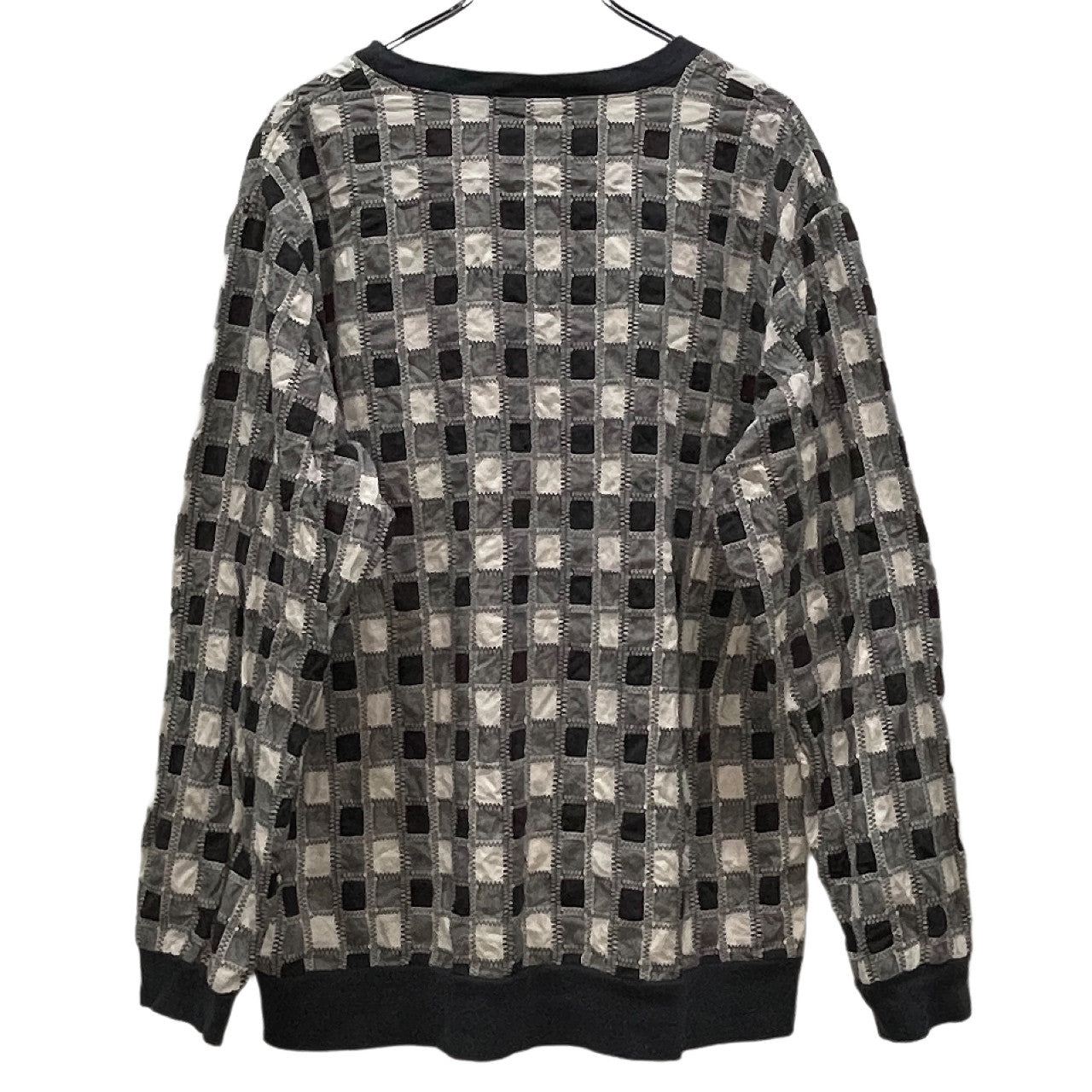 KUON 18AW PULLOVER LONG SLLVE SHIRT 吉野格子(柳格子) 刺し子プルオーバースウェットシャツ トップス Tシャツ カットソー Tee クオン メンズ