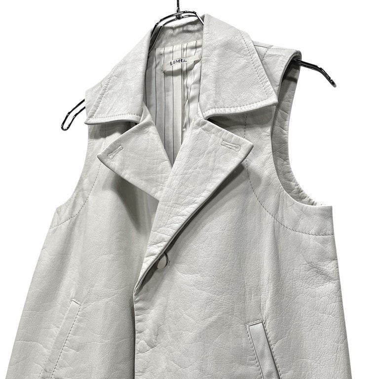 LIMI feu カウレザーベスト ノースリーブジャケット ライダース ブルゾン コート アウター Yohji Yamamoto リミフゥ ヨウジヤマモト レディース