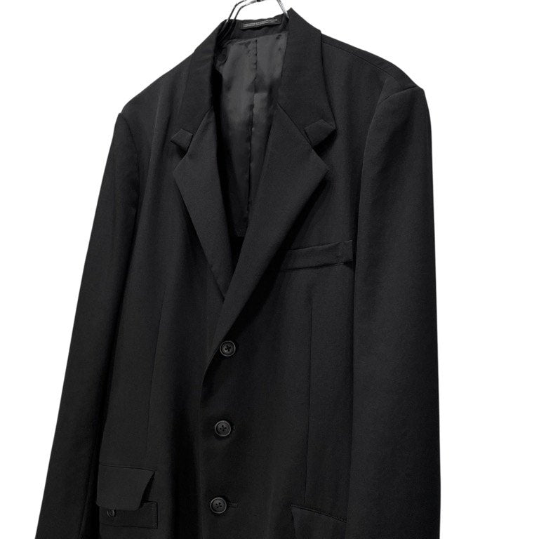 Y's for men 25SS WOOL GABARDINE TURN BACK COLLAR JACKET ウールギャバジンデザインカラー3Bテーラードジャケット ブレザー ブルゾン アウター 定価115,500円 Yohji Yamamoto Pour Homme ヨウジヤマモト ワイズフォーメン メンズ