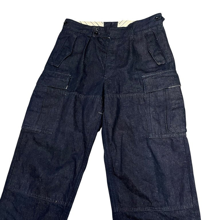 JUNYA WATANABE COMME des GARCONS MAN 04SS ステンシルプリントコットンリネンデニムカーゴパンツ Archive ボトムス ミリタリー アーミー ジュンヤワタナベ コムデギャルソン マン メンズ