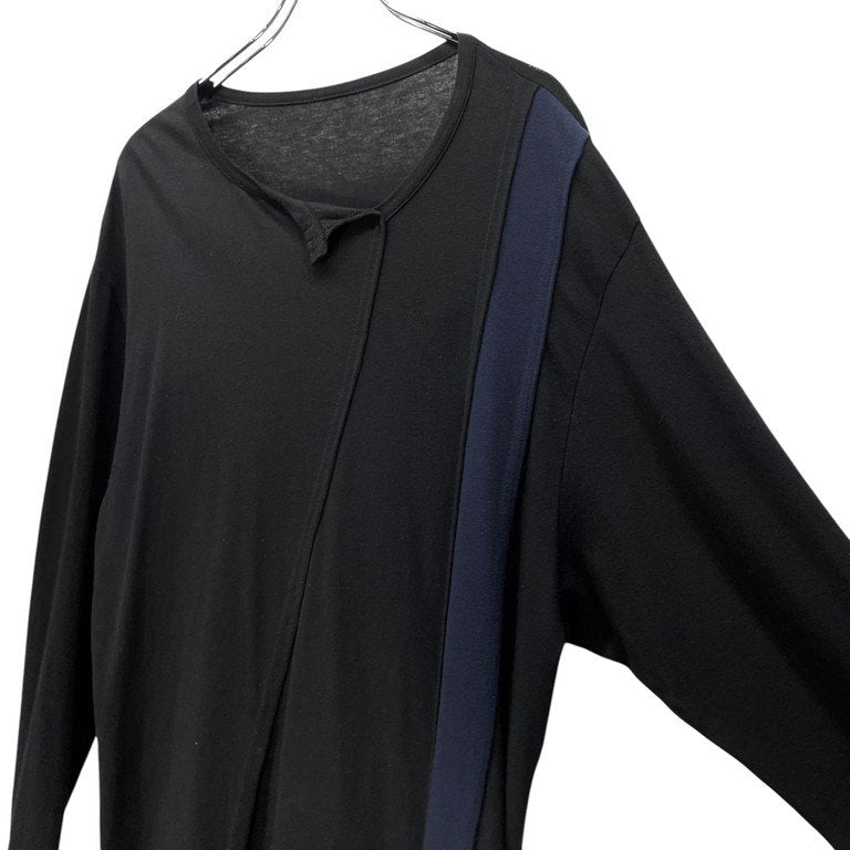 Ground Y 縦接ぎ切替ロングスリーブカットソー Tシャツ Tee T-shirt 長袖 トップス Yohji Yamamoto ヨウジヤマモト グラウンドワイ メンズ レディース ユニセックス