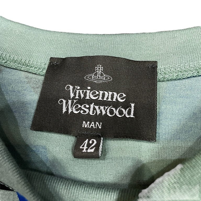 Vivienne Westwood MAN 24SS 図形総柄プリント袖リブクルーネックTシャツ カットソー Tee T-shirt 長袖 オーブ