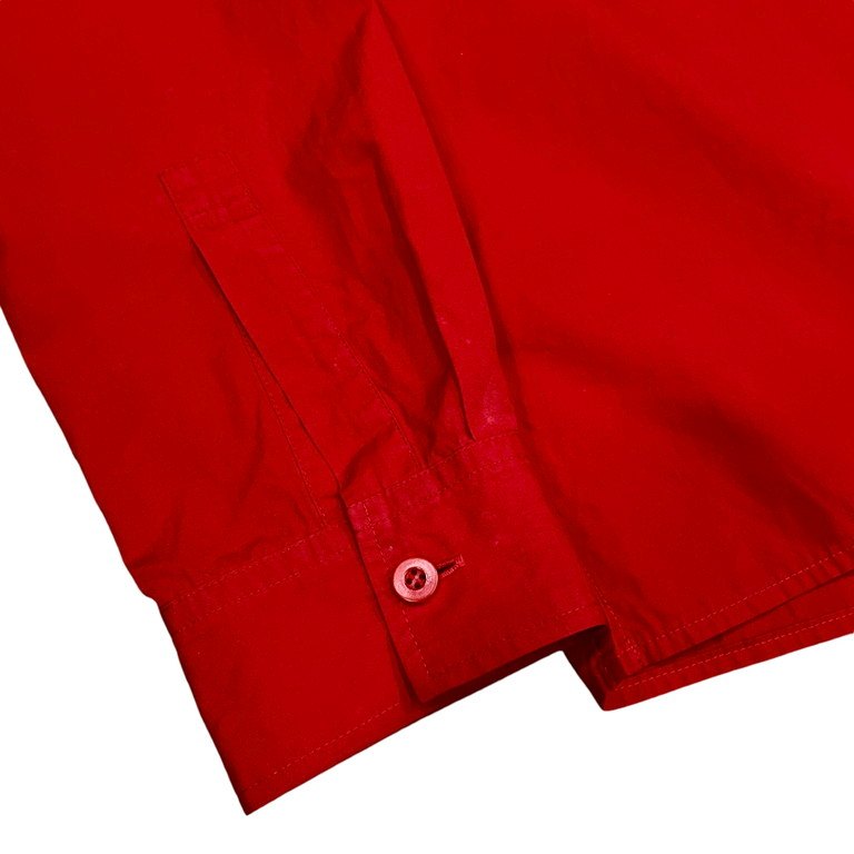 Yohji Yamamoto Pour Homme コットンブロード変形ダブルポケットスクエアカットシャツ Archive 赤 レッド ブラウス トップス ヨウジヤマモトプールオム メンズ