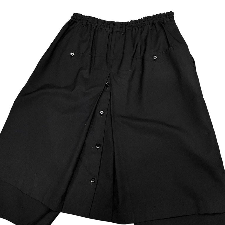 Ground Y 18AW WOOL POLYESTER GABARDINE WRAP PANTS TYPE 1 ウールポリエステルギャバジンラップパンツ ボトムス GV-P01-100 Yohji Yamamoto ヨウジヤマモト グラウンドワイ メンズ レディース ユニセックス
