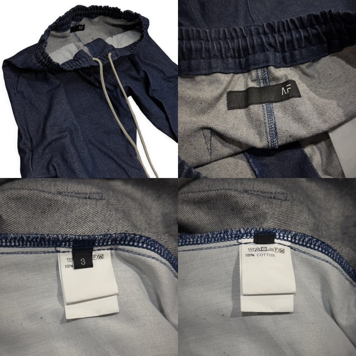A.F ARTEFACT DENIM TUCK VOLUME BAGGY PANTS デニムタックボリュームバギーパンツ ボトムス エーエフ アーティファクト メンズ