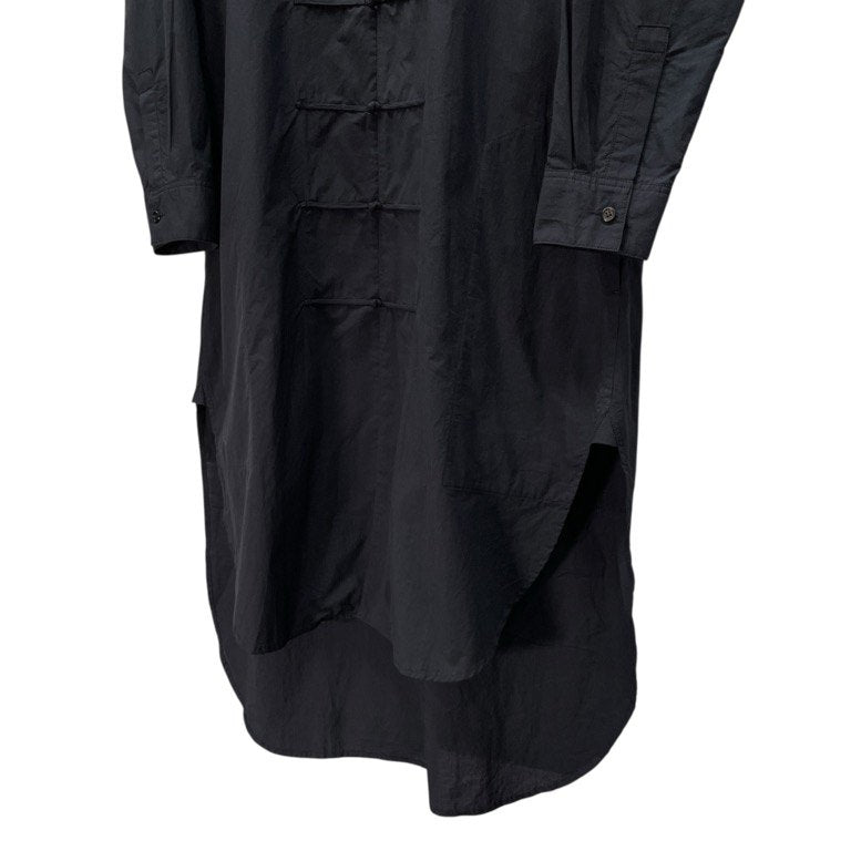B Yohji Yamamoto 17SS コットンブロードラウンドカットヘムロングシャツワンピース ブラウス トップス ビー ヨウジヤマモト レディース メンズ ユニセックス