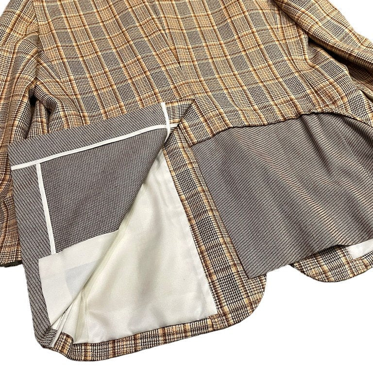 COMME des GARCONS HOMME PLUS 02SS カットアウトドッキングバックピークドラペルチェック3Bアンコンテーラードジャケット LOOK4 Archive