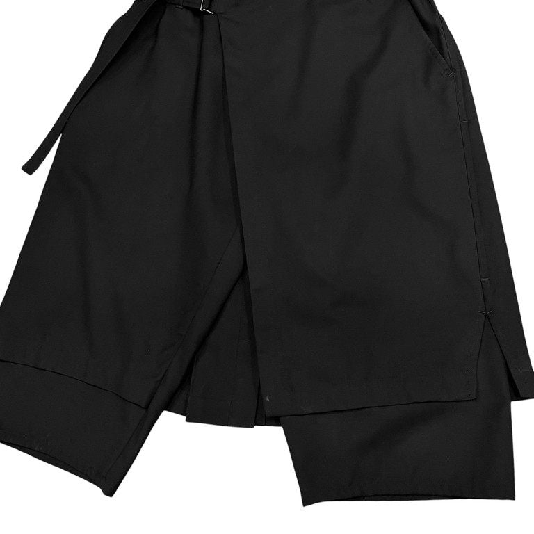 Ground Y 18AW WOOL POLYESTER GABARDINE WRAP PANTS TYPE 1 ウールポリエステルギャバジンラップパンツ ボトムス GV-P01-100 Yohji Yamamoto ヨウジヤマモト グラウンドワイ メンズ レディース ユニセックス