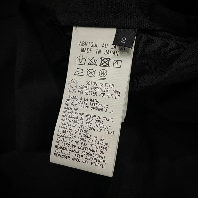 Y's BANG ON! 22SS 刺繍デザインVネックノーカラープルオーバーシャツ ブラウス チュニック トップス Yohji Yamamoto Pour Homme 85AW復刻 ヨウジヤマモトプールオム ワイズバングオン メンズ レディース ユニセックス