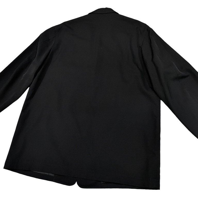 Y's for men ウールギャバジンノッチドラペル4Bスナップボタンアンコンテーラードジャケット Archive 90s 肩パットレス カバーオール ハーフコート Yohji Yamamoto Pour Homme ヨウジヤマモトプールオム ワイズフォーメン メンズ