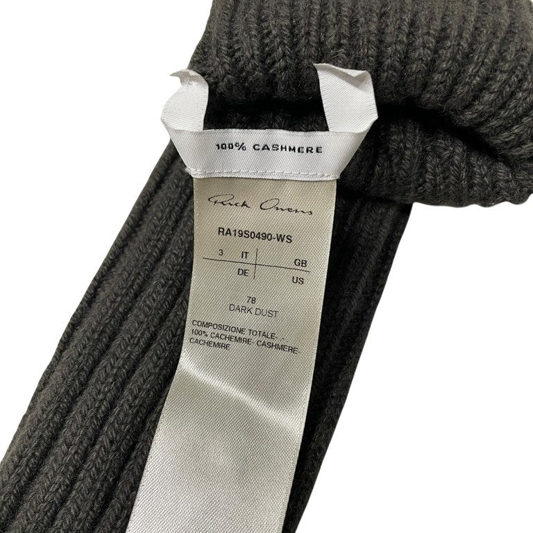 Rick Owens ボタンデザインカシミヤロングリブソックス 靴下 カシミア Archive RA19S0490-WS リックオウエンス メンズ