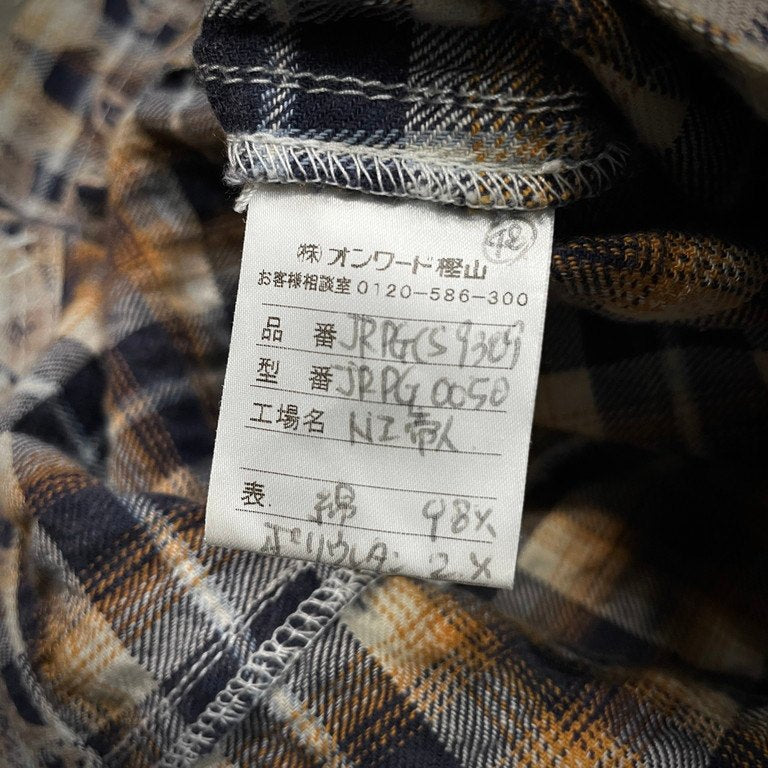 Jean Paul GAULTIER PARIS 04SS ボタニカルプリントフランネルチェックトラッカージャケット Archive 90s 00s JPG 総柄 ジャンポールゴルチエ メンズ