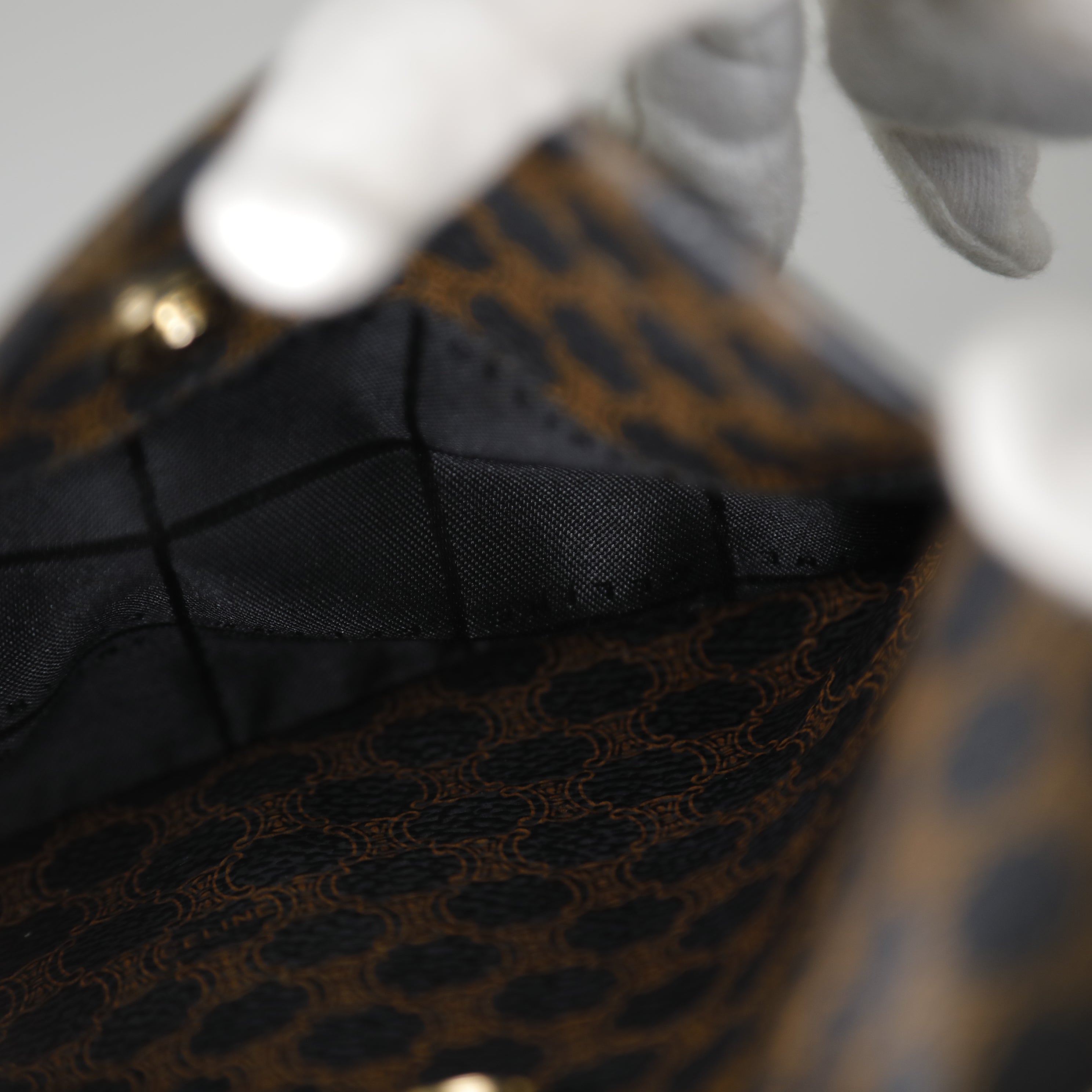 CELINE マカダム ショルダーバッグ