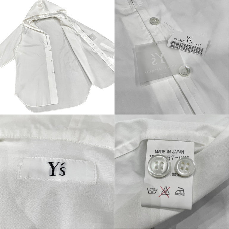 Y's コットンブロードフーデッドシャツ Archive 90s 未使用タグ付き