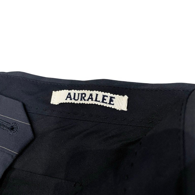 AURALEE 21SS FINX NYLON STRETCH WIDE SLACKS フィンクスコットンナイロンストレッチベルテッドストライプワイドスラックス ベルト パンツ ボトムス 定価39,600円 A21SP02FN オーラリー メンズ