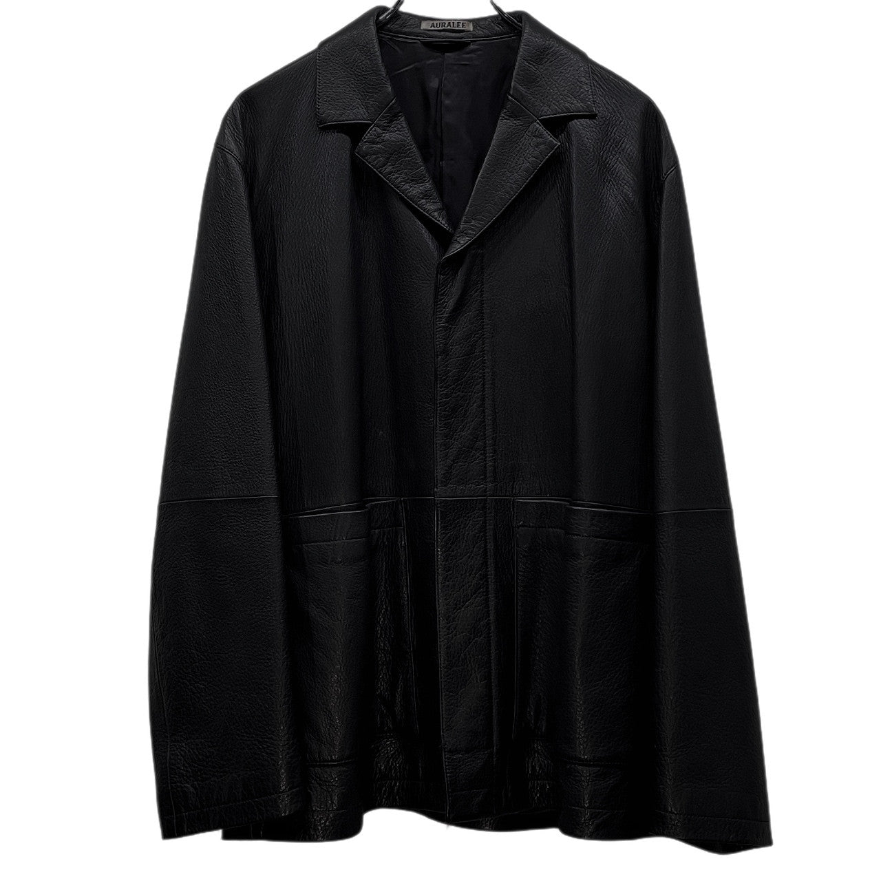AURALEE 21AW GOAT LEATHER JACKET ゴートレザーフライフロントテーラードジャケット ブルゾン コート アウター 定価154,000円 A21AJ01GL オーラリー メンズ