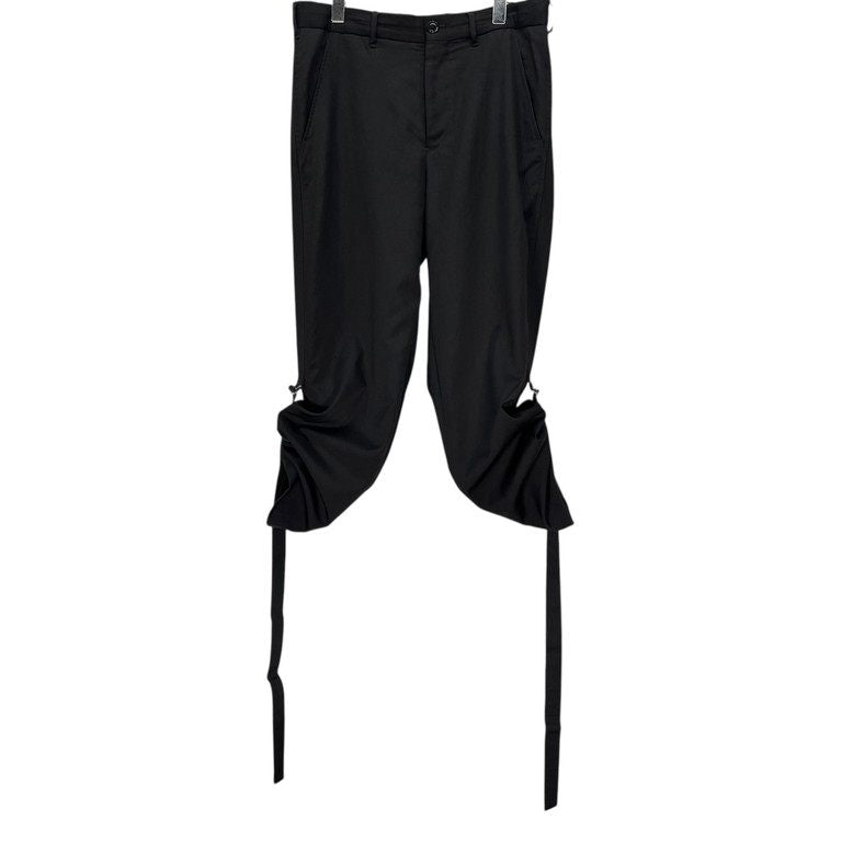 Yohji Yamamoto Pour Homme 16AW ウールギャバジン側章ボンテージパンツ ロールアップ ベルト サイドライン ボトムス Archive ヨウジヤマモトプールオム メンズ