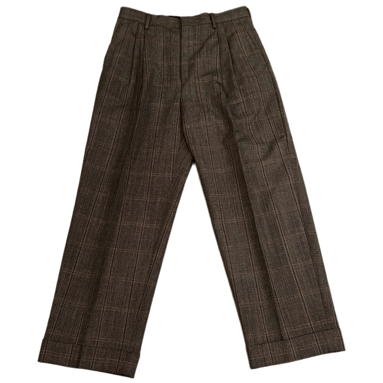 AURALEE 21AW BLUEFACED WOOL CHECK WIDE SLACKS ウールチェックワイドスラックス パンツ トラウザーズ ボトムス 定価38,500円 A21AP02CB オーラリー メンズ