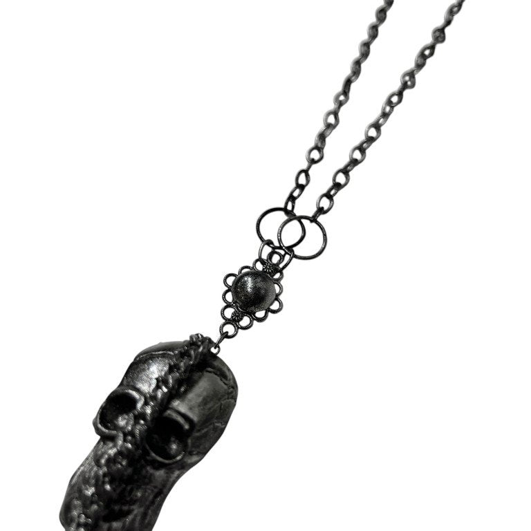 Jean Paul GAULTIER ビッグスカルアイアンボールチェーンネックレス コレクションサンプル 一点物 激レア 希少 Archive 90s 00s JPG 未使用 ペンダント アクセサリー ジャンポールゴルチエ メンズ レディース ユニセックス