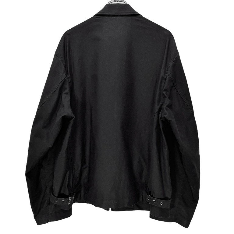 Yohji Yamamoto Pour Homme 23SS A-ONE LAYER SINGLE RIDERS JK コットンギャバジンバックルストラップジップアップシングルライダースジャケット スポーツジャケット ブルゾン Archive ヨウジヤマモトプールオム メンズ