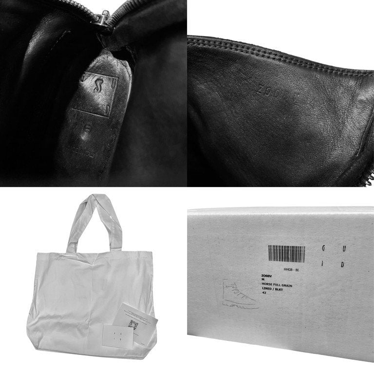 GUIDI ZO08V HORSE FULL GRAIN BLAKE ANKLE BACK ZIP BOOTS ホースレザーVi-Liteソールバックジップブーツ シューズ 靴 クツ 馬革 定価218,900円 グイディ メンズ