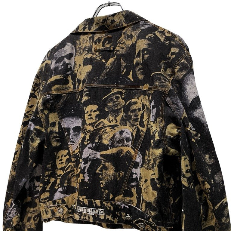 Jean Paul GAULTIER JEAN'S 92AW FACE PRINTED DENIM TRUCKER JACKET フェイスプリントデニムトラッカージャケット Archive 90s JPG 総柄 ブルゾン コート アウター ジャンポールゴルチエ ゴルチェ メンズ