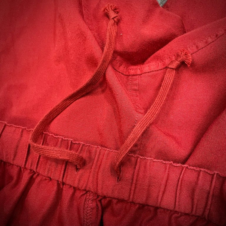 COMME des GARCONS SHIRT ポリエステルコットン製品染めクロップドサルエルイージーパンツ ウエストゴム ドローストリング CdG コムデギャルソン シャツ メンズ