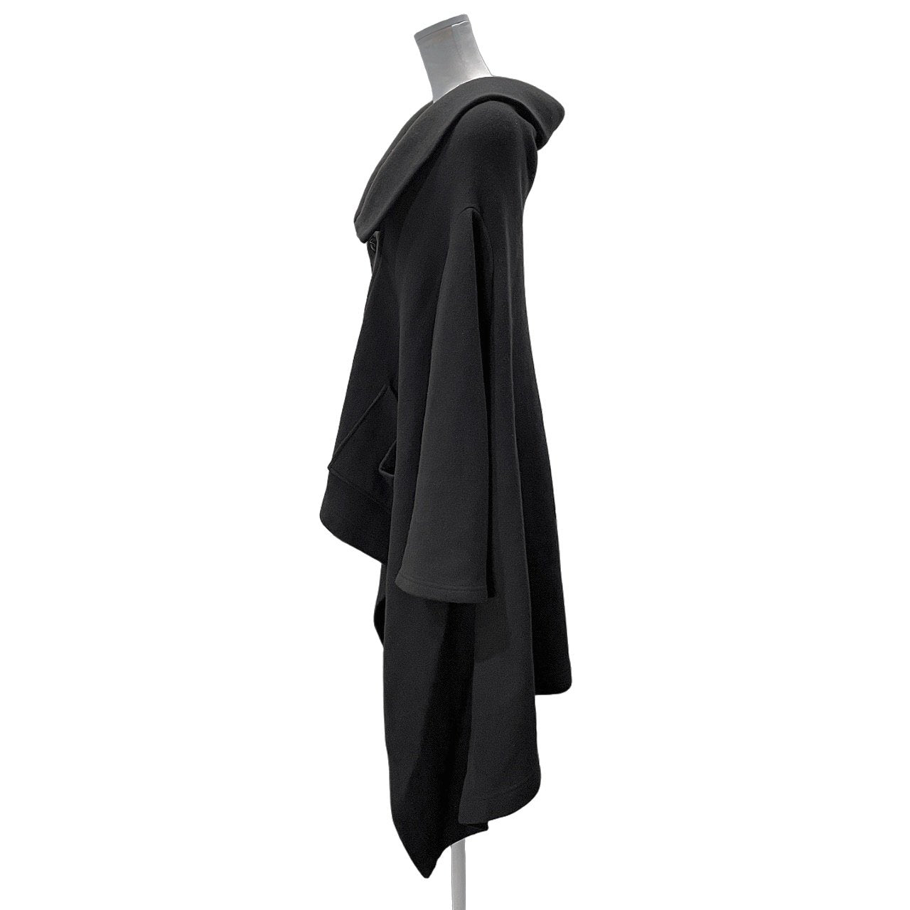 LIMI feu 20AW ウールスウェットサイドドレープオーバーサイズコート ニット ジャケット ブルゾン アウター Yohji Yamamoto リミフゥ ヨウジヤマモト レディース