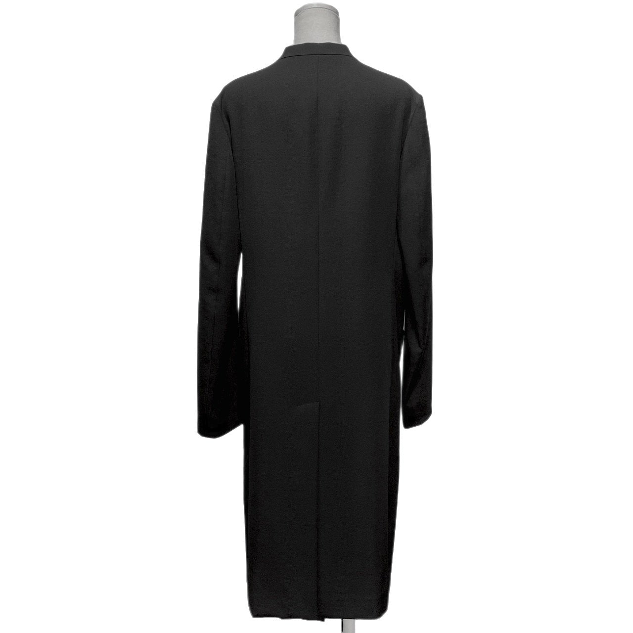 Y's 22AW ウールギャバジンフラシレイヤードノーカラーロングジャケット コート アウター アシンメトリー Yohji Yamamoto Femme ヨウジヤマモトファム ワイズ レディース