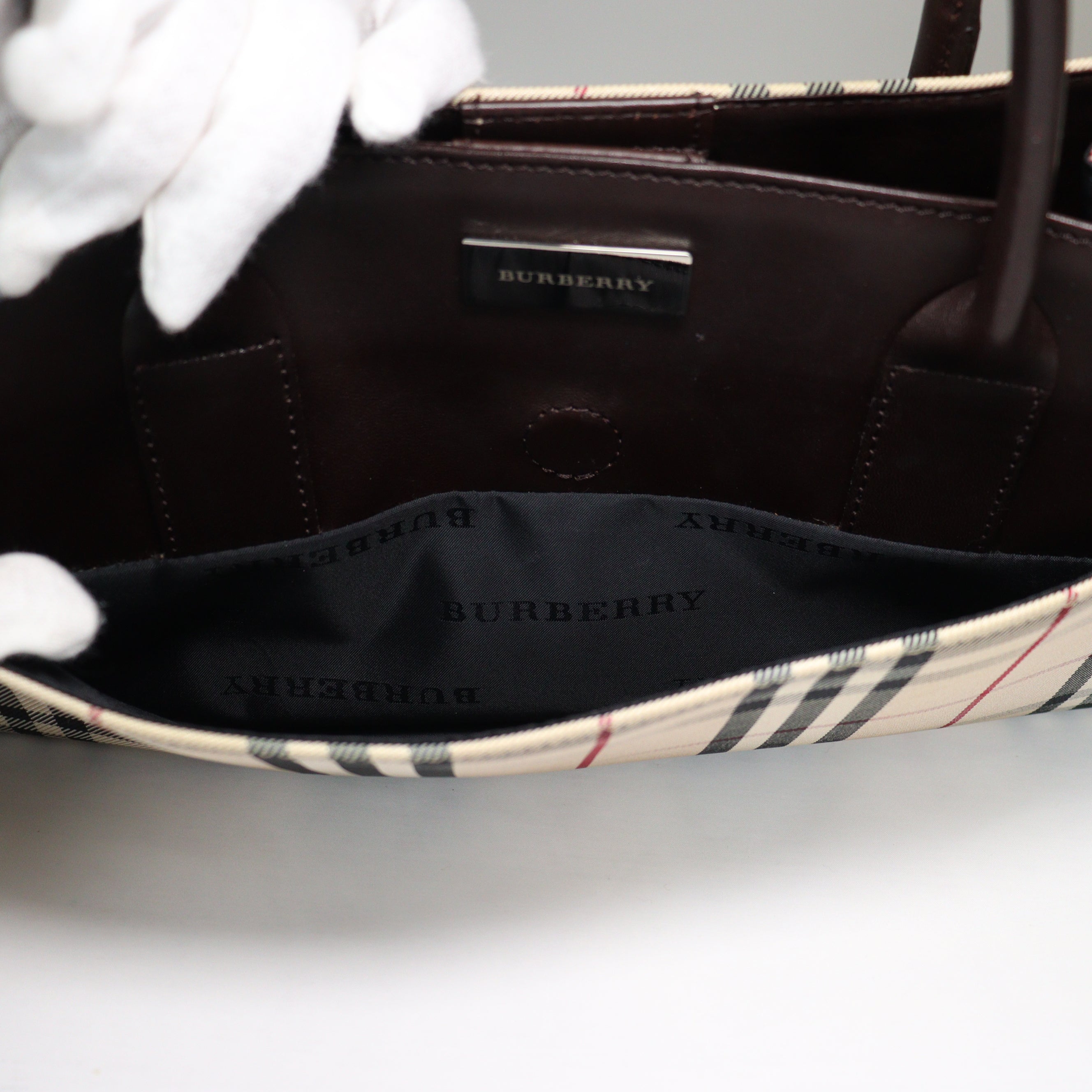 BURBERRY チェック ハンドバッグ