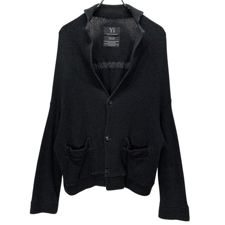 Y's ワッフルコットンバックドローコードシャーリングジャケット カーディガン トップス アウター Yohji Yamamoto Femme ワイズ ヨウジヤマモトファム レディース