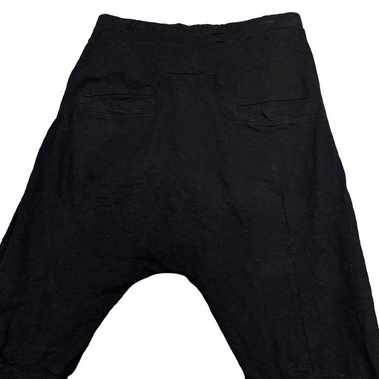 thom/krom コットンジャージーレイヤードカットオフサルエルイージーハーフパンツ ショーツ ボトムス 裾リブ ドローストリング