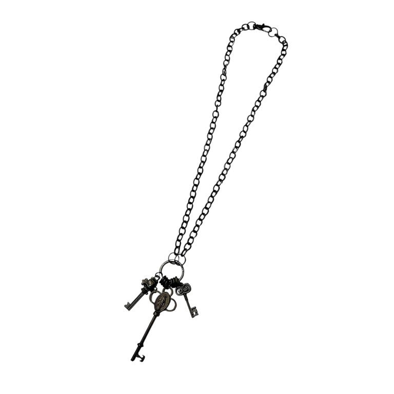 Jean Paul GAULTIER スカルマリアマルチキーモチーフチェーンネックレス 一点物 激レア 希少 Archive 90s 00s JPG 未使用 鍵 ペンダント アクセサリー ジャンポールゴルチエ メンズ レディース ユニセックス