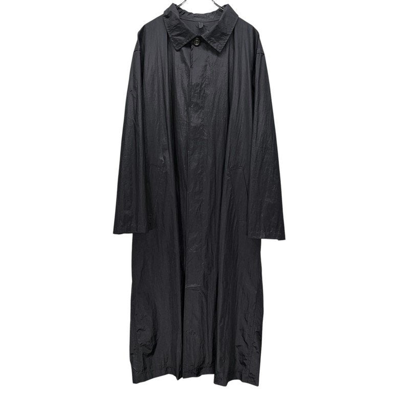 Yohji Yamamoto Pour Homme 91AW 6.1 THE MEN ナイロンタフタステンカラーフーデッドロングコート Archive 90s ベルト フード ジャケット ブルゾン アウター ヨウジヤマモトプールオム メンズ