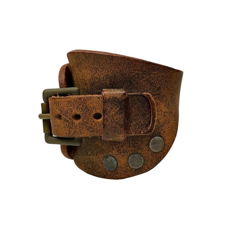 Maison Martin Margiela 10 00SS レザースタッズブレスレット バングル Archive フランス製 アーティザナル