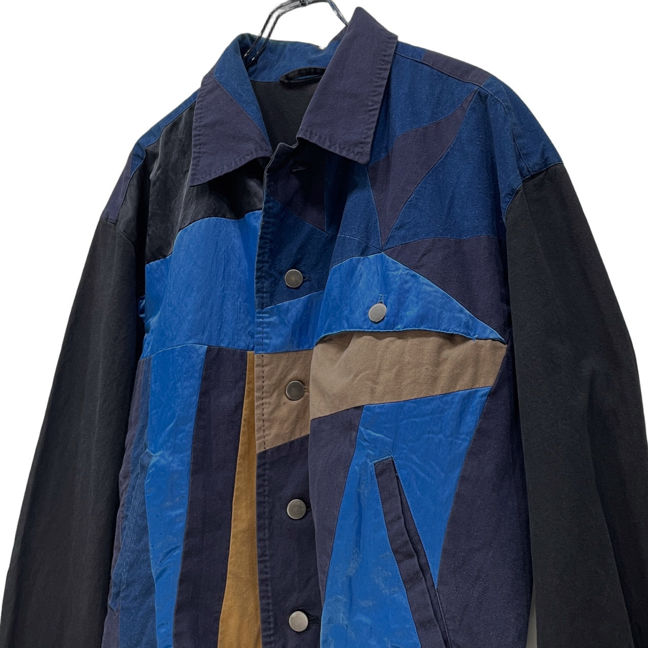 ISSEY MIYAKE MEN 93SS パッチワークコットンナイロントラッカーブルゾン ジャケット コート アウター Archive 90s 本人期 三宅一生 イッセイミヤケ メン メンズ