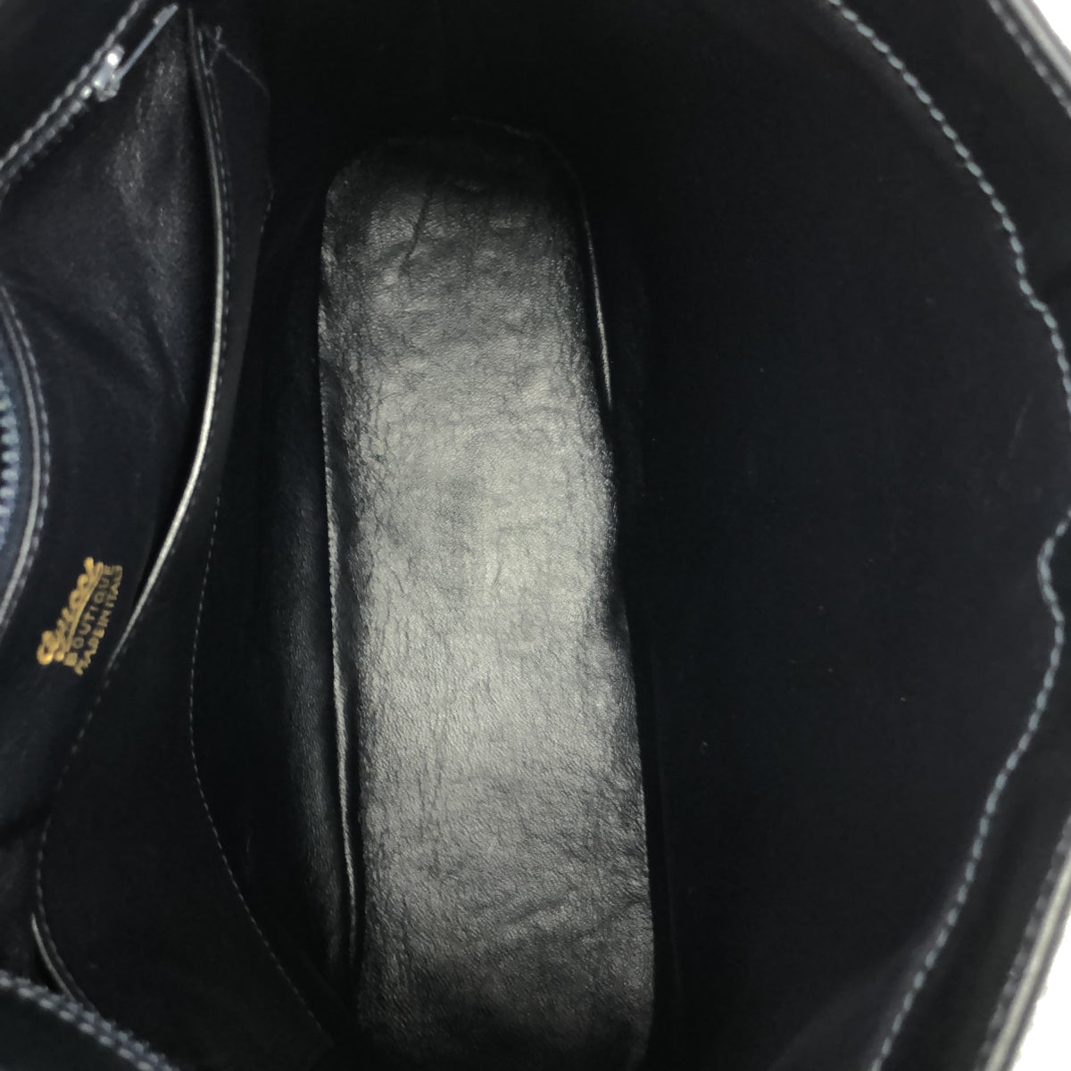 GUCCI GUCCI GGキャンバス ハンドバッグ Gロゴ金具 BLK