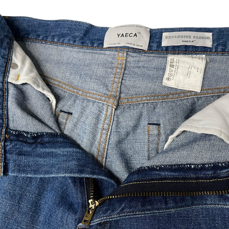 YAECA コットンリネンワイドストレートセルビッチデニムパンツ WIDE STRAIGHT DENIM 13-11U ボトム size 31 赤耳 ライトオンス ヤエカ メンズ レディース ユニセックス