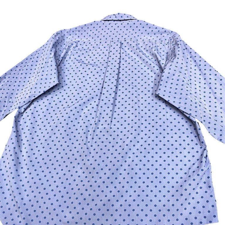 COMME des GARCONS SHIRT ポルカドットプリントレギュラーカラーオーバーサイズコットンシャツ 総柄 水玉 ブラウス Archive 90s コムデギャルソン メンズ