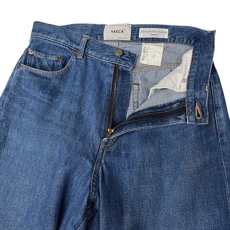 YAECA コットンリネンワイドストレートセルビッチデニムパンツ WIDE STRAIGHT DENIM 13-11U ボトム size 31 赤耳 ライトオンス ヤエカ メンズ レディース ユニセックス