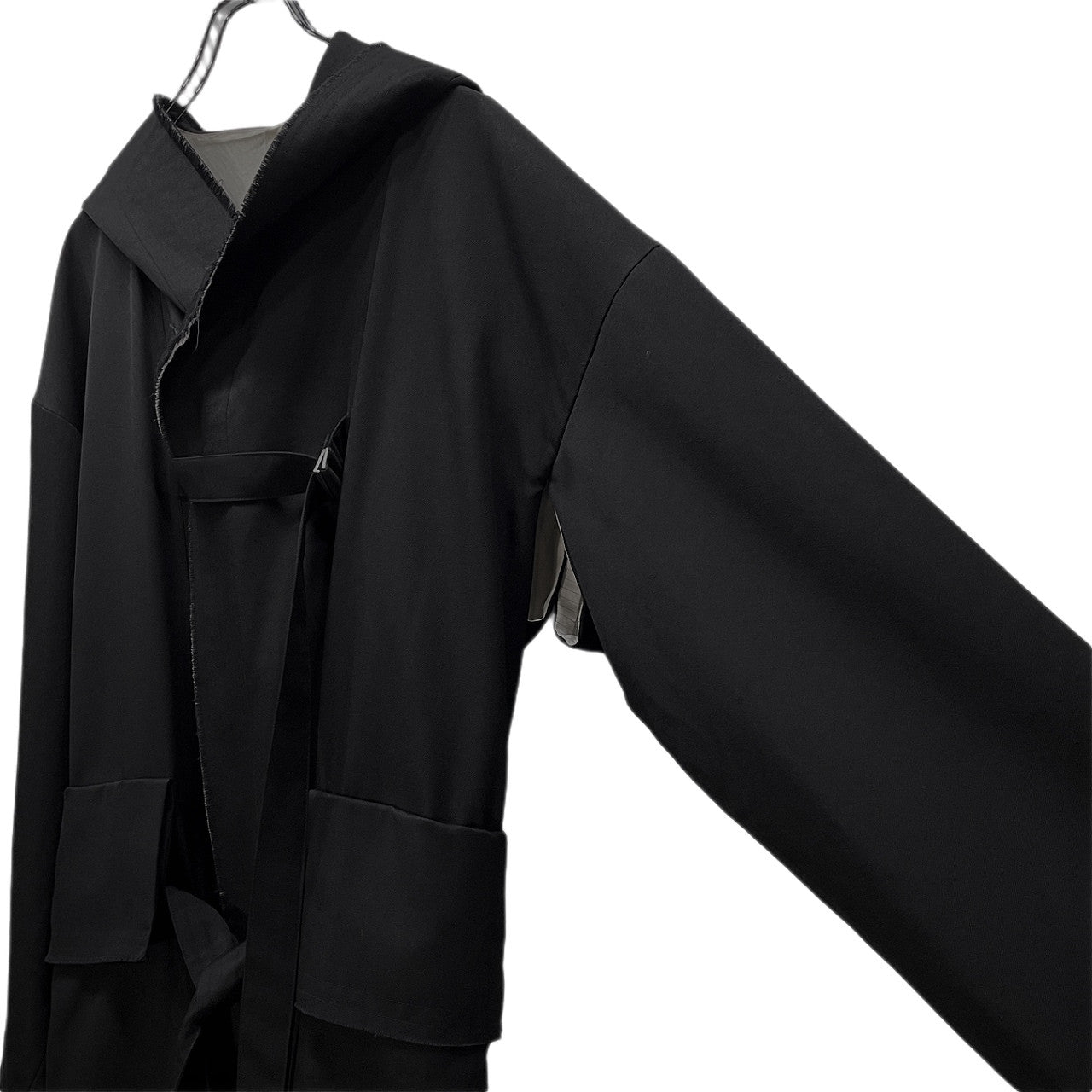 The Viridi-anne 18AW ウールギャバジンカットオフベルテッドロングコート ジャケット フード 定価94,600円 VI-2942-06 ザ ヴィリジアン メンズ